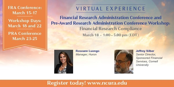 RoseannLuongoHU's tweet photo. Join us for an #NCURA workshop on Financial Research Compliance! #NCURA #researchadministration #financialcompliance #theversatilityofus #strongertogether #audits #compliance https://t.co/IfqOQn58E4 https://t.co/EkgackqGDC