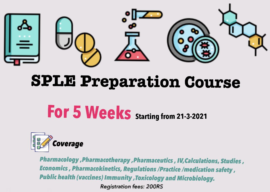 jawzaa_s's tweet photo. SPLE Preparation Course
#SPLE_groupstudy
بداية التسجيل للكورس العاشر للتحضير لإختبار رخصة مزاولة مهنة الصيدلة💊✨
للاشتراك:
https://t.co/YCgE6WmgcS https://t.co/zHDg2WKC0d