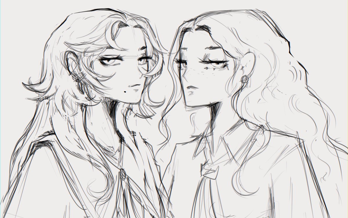 @dafforene @Melvs_ss Hi! I sketched our ocs together ?✨ 