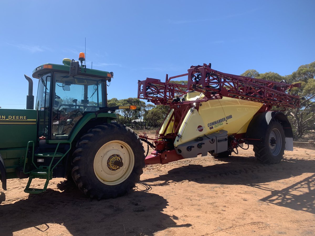 Another #Hardi Commander ready for its new home at Poochera. 8500L tank, 36m Force boom, auto height, activ air full boom recirculating fluid system, ran directly through John Deere 2630 screen with Hardi’s ISO connection. <a href="/CentralAgEquip/">Central Ag Equipment</a> <a href="/mdickinson70/">Mark Dickinson</a> <a href="/VHabner/">Vaughan Habner</a> <a href="/HARDI_Australia/">HARDI AUSTRALIA</a>
