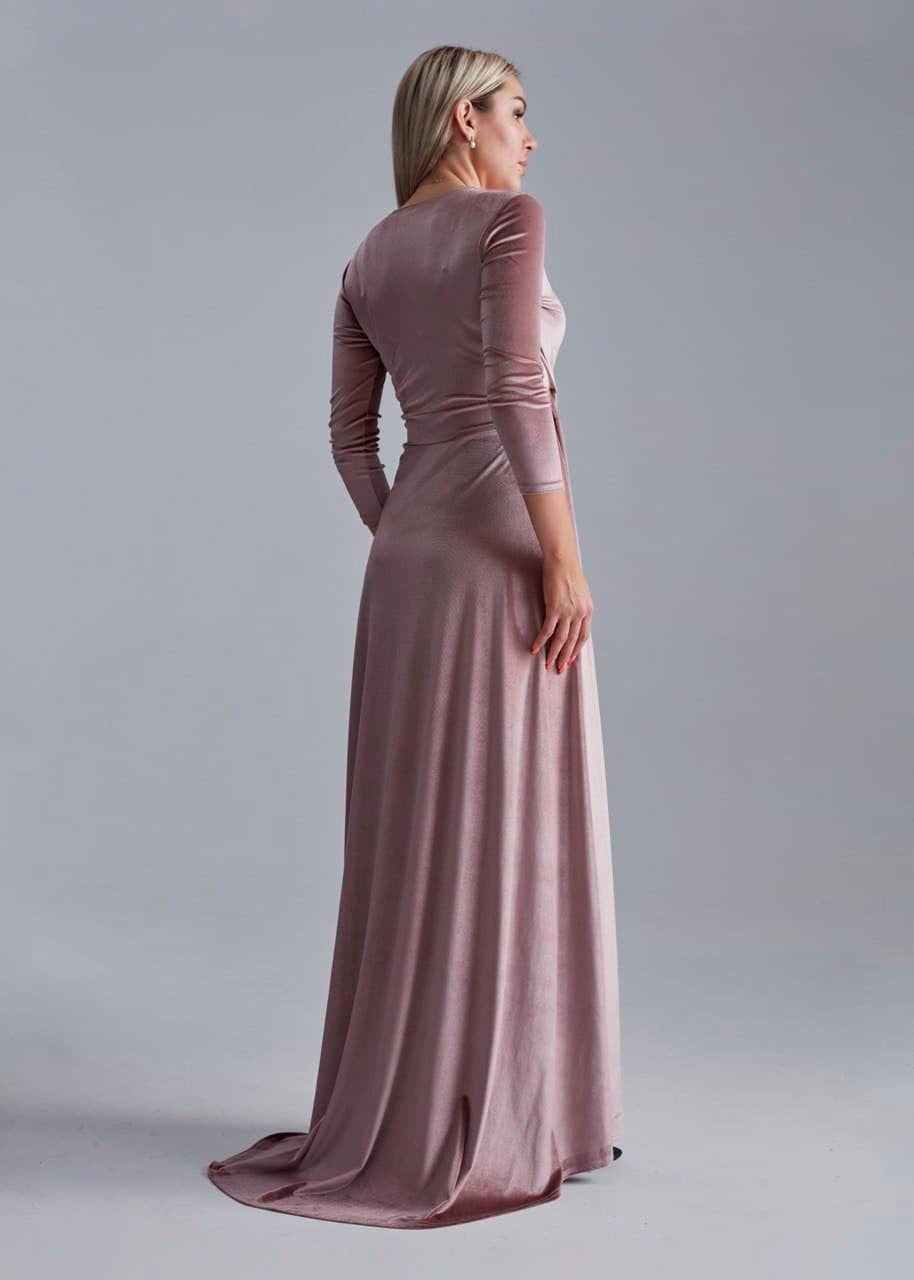 Mauve velvet dress sales
