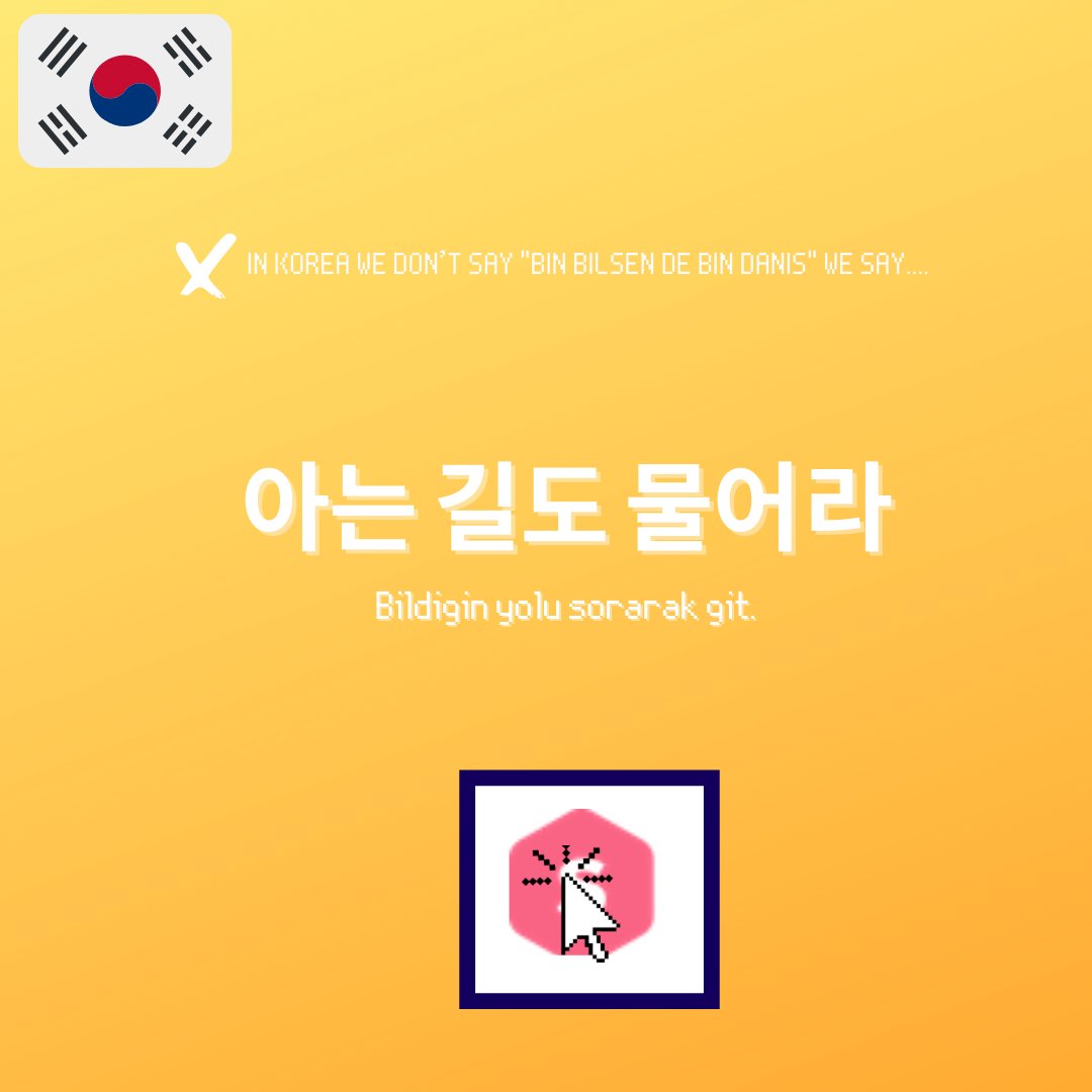 Aneun gildo mul-eogala🇰🇷
Superprof’ta 251 korece dersi veren öğretmenimiz bulunmakta. Maceraya katılmaya ne dersin?

#superprof #superproftürkiye #birdilöğren #dilöğreniyorum #koreceogreniyorum #korecekelimeler #koreceöğreniyorum #koreceders