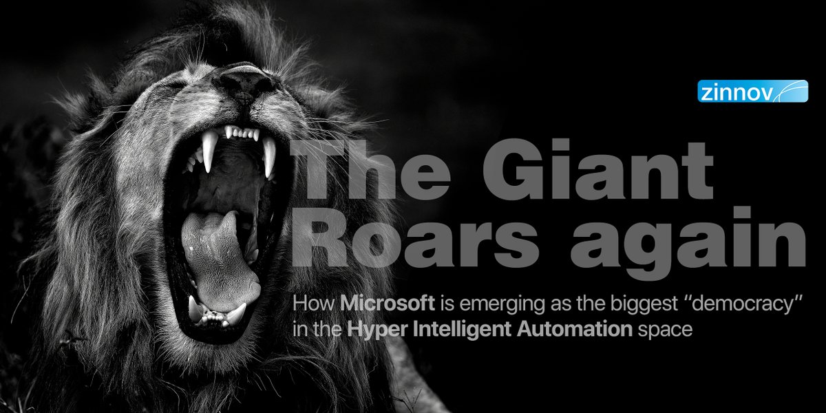 Zinnov's tweet photo. Microsoft is slowly, albeit steadily, becoming a formidable automation powerhouse. Read our take on #Microsoft's automation journey & what the latest announcements for its Power Automate platform mean for the #HyperIntelligentAutomation space: https://t.co/93kSAn9la1
@Bhadada https://t.co/UL0SanZRW5