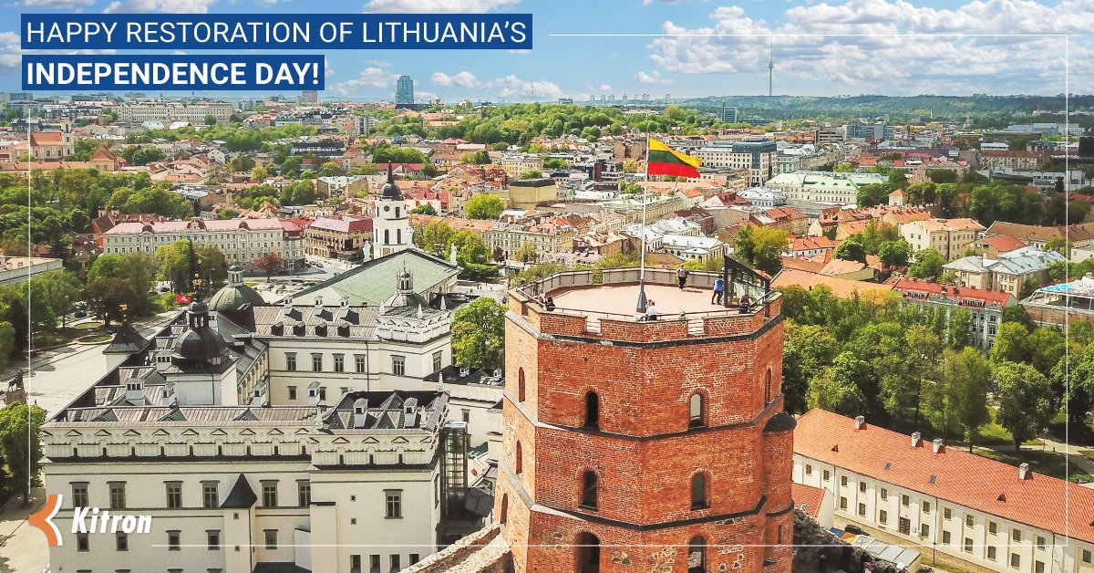 kitron_group's tweet photo. On this day, more than 30 years ago, Lithuania adopted an Act on the Restoration of an Independent State. We are sending best wishes on this occasion to all our colleagues, customers, suppliers and followers in Lithuania!

#WeAreKitron #IndependenceDayLithuania #Celebration https://t.co/2rEmDWyKhg