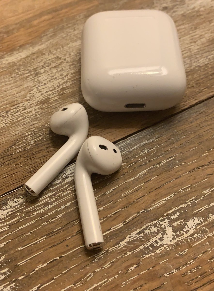 FTGaskin's tweet photo. FYI: AirPods work even after they’ve taken an unfortunate plunge in “clean” toilet water. I blame 7 min breaks for a 2.5 hr classes. Also, if you lose 1 & use FindMyPhone, your phn will only sense the case & the 1 that isn’t missing! Thankfully, prayer works #oncelostnowfound ❤️ https://t.co/1kbkcUhxiP