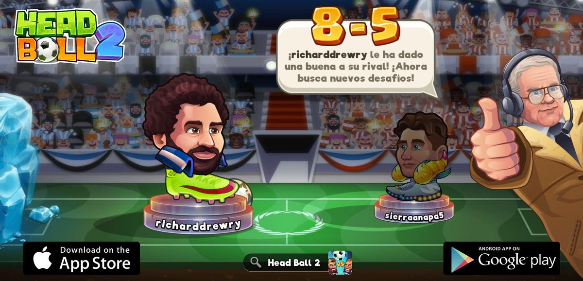 Drewry90R's tweet photo. Busco a alguien con quien luchar en Head Ball 2. Mi nombre de usuario es richarddrewry. ¡Ven y juega conmigo! Puedes descargar el juego en > https://t.co/u9mgfeMySG #headball2 @HB2Official https://t.co/6s3A5QifP4