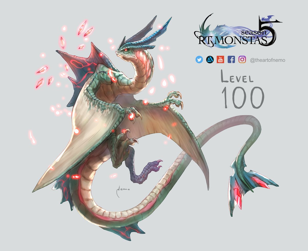theartofnemo's tweet photo. Well, I didn't reach the 20 I needed, but here is the last form anyway :D #RTモンスターズ5  #RTMonsters5 #dragons #rpg #jrpgs https://t.co/lmyz6JADqe