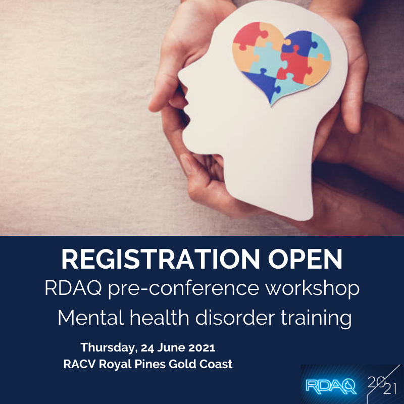 RuralDocsQ's tweet photo. Expand your skills required for effective treatment of mental health in rural and remote settings at #RDAQ2021 Mental Health Disorders Pre-conference workshop. Places are filling fast, so don’t miss out and register today! https://t.co/E8hMN27TtU
Workshop sponsored by #ACCRM https://t.co/krHxx3mJHp