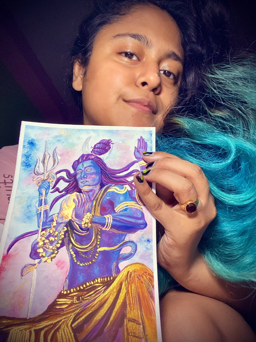 swarndgold's tweet photo. Shubho Mahashivratri
.
.
.
.
#shiva #watercolorpainting #love
#mahashivratri #art #timelapse
#watercolor
#SwarnaliStudio
#SwarnaliMondal
#pune #Kolkata #mumbai #banglore #chennai #delhi #hyderabad #Gujarat #usa #uk #newzealand #Netherlands #Spain #Europe #Australia #Canada https://t.co/aC9jgzCrxQ