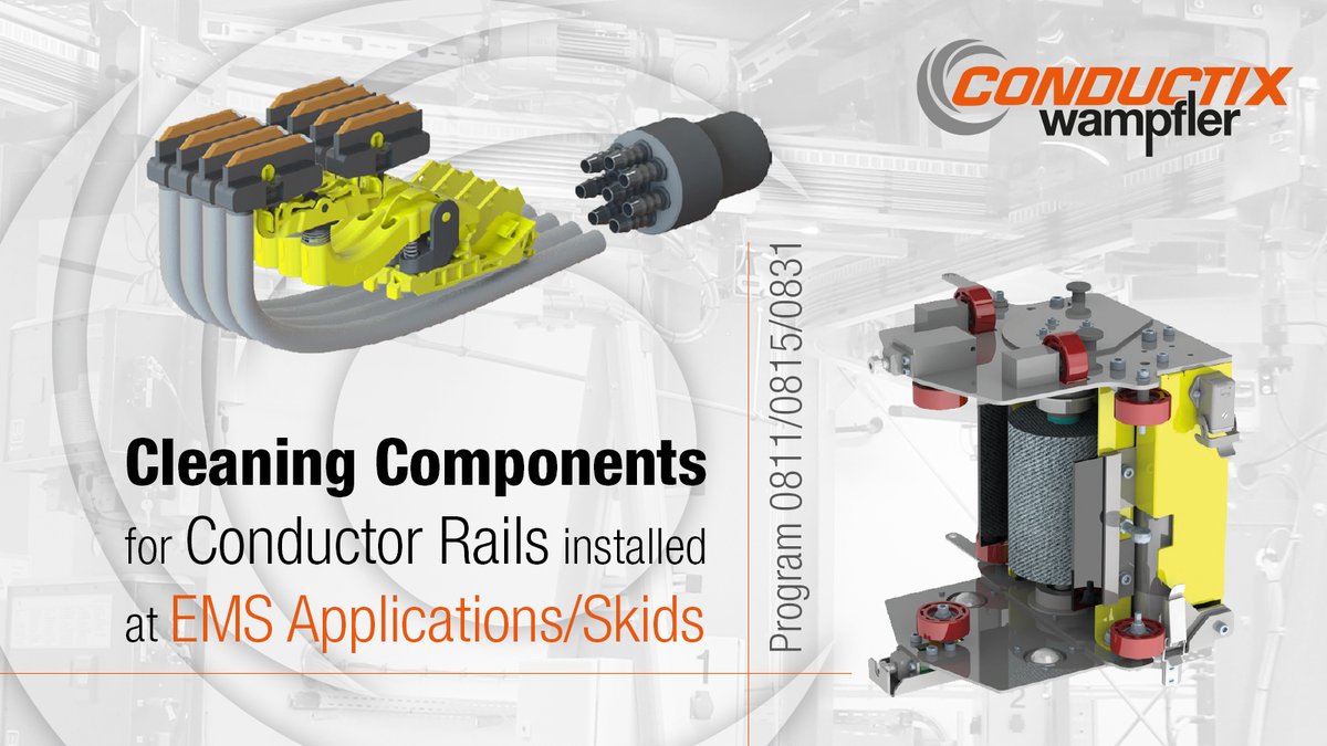 CxW_Global's tweet photo. For #OverheadMonorail systems Conductix-Wampfler is offering two solutions for the defined extraction of dust from the #ConductorRail & EMS support profile. Learn more about our #cleaning solutions for #ConductorRails at #ElectrifiedMonorail systems: https://t.co/F9TvqEsYNM https://t.co/TRR7nl9Sro