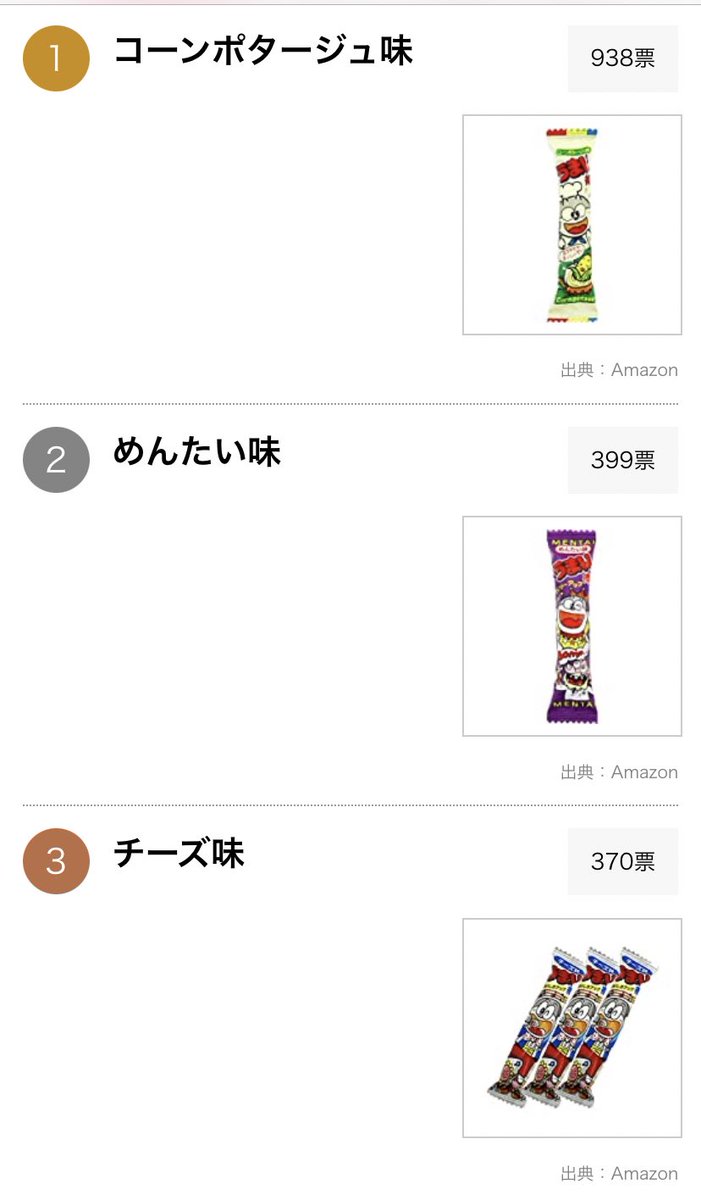 ランキング うまい 棒