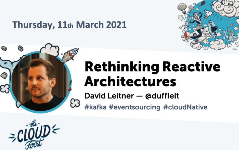 duffleit's tweet photo. In about 2 hours (09:50 - 10:35, CET) I‘ll talk about the main concepts of #reactiveArchitectures, and their use cases at @TheCloudFirstIO. Fell free to dial in via via: https://t.co/bna6yzXKj6 https://t.co/8hrgPuXmCi