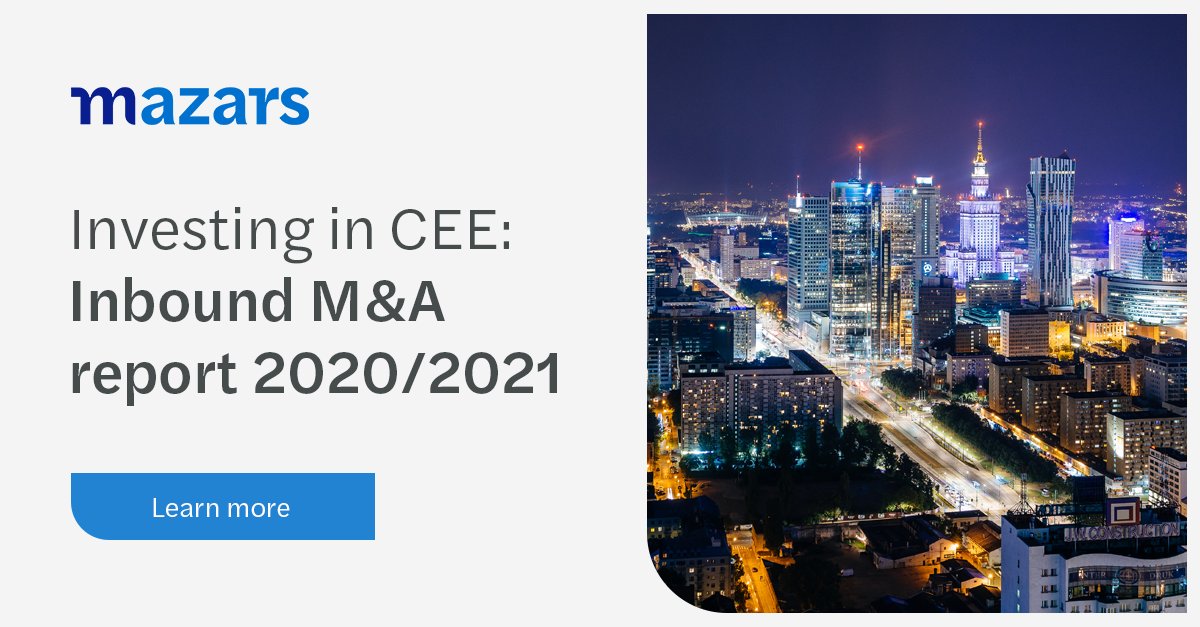 Investing in #CEE: promise of higher returns and great degree of political, economic and judicial security, a skilled, multilingual workforce, lower wages and access to the huge EU market – all strong selling points for investors. Find out more: bit.ly/3qCdFxJ 
#mazarsph