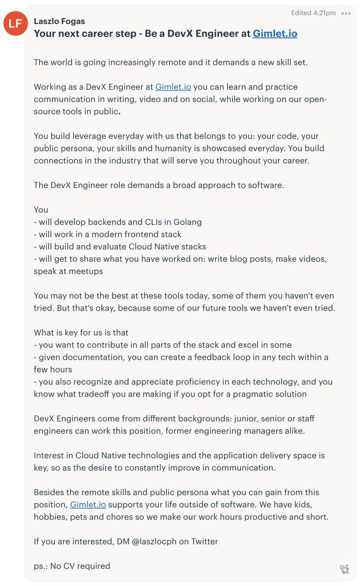 remote first + open-source + full time job

- with me