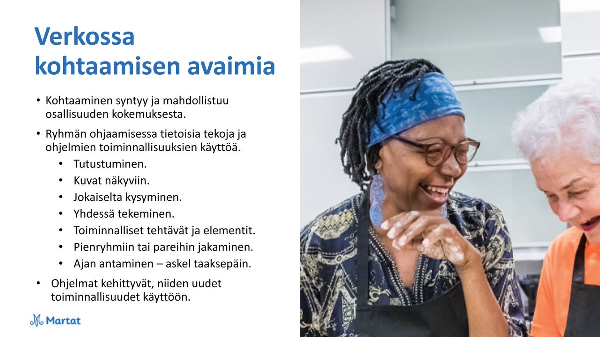 Päätöswebinaarissamme <a href="/ReijaSalovaara/">Reija Salovaara</a> <a href="/Marttaliitto/">Marttaliitto</a> korostaa, että digivälineet mahdollistavat parhaimmillaan tärkeitä kohtaamisia. Armollinen ja virheet salliva ilmapiiri on uusien taitojen harjoittelussa keskeistä!
#perustaidot #digiosaaminen #ESRtaito