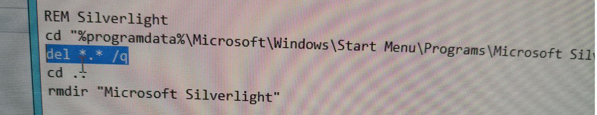 Customer is missing Files on the clients... Guess what is wrong with scripts like this: