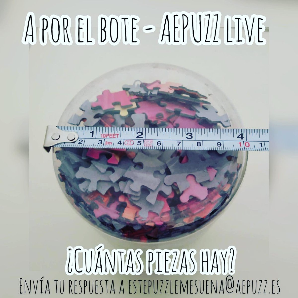 aepuzz's tweet photo. "A POR EL BOTE"
Dos nuevas pistas y dos nuevas oportunidades para poder participar.
Esta vez damos las medidas del envase... para que podáis simular en casa la cantidad de piezas que pueden llegar a entrar! 😋
Suerte 🍀
#aepuzz #aepuzzlive #estepuzzlemesuena #puzzle #juego https://t.co/fJqiaoSSQQ