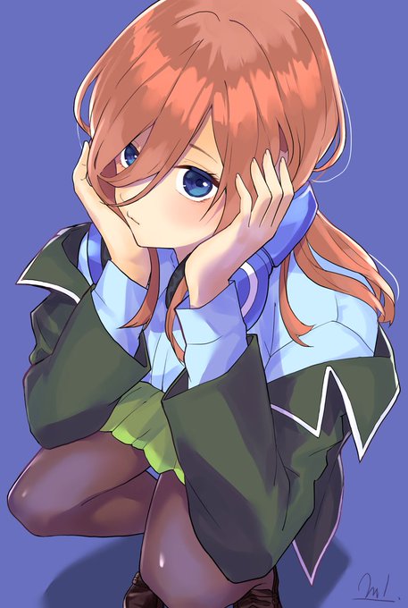 南部ゼロイチ@旧アカウントさんがTwitterに投稿した中野三玖(五等分の花嫁)のイラスト。