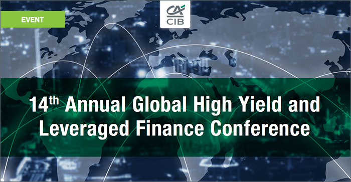 CA_CIB's tweet photo. We are hosting our 14th annual Global #HighYield &amp; #LeveragedFinance conference today. Over 400 attendees will be connecting to issuer presentations, 1on1 meetings, and panel discussions on the dynamics and expected developments in the leveraged #debtmarkets. https://t.co/UsrDlOdE6b