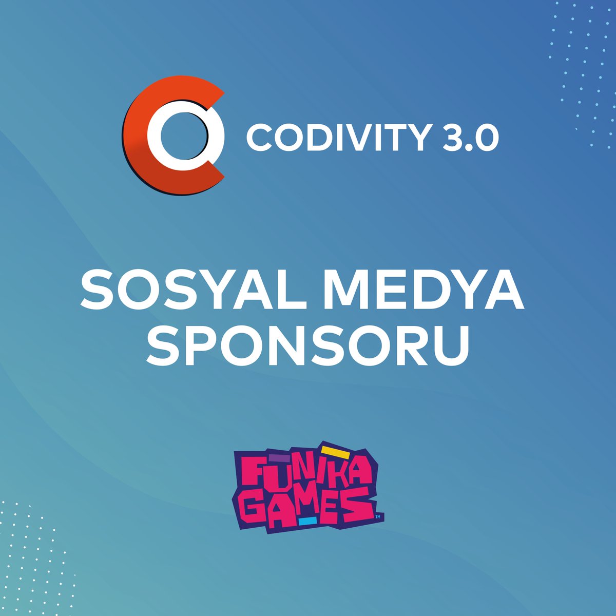 Funika Games, 13-14 Mart tarihlerinde gerçekleşecek olan CODIVITY 3.0 etkinliğine sosyal medya sponsoru olarak destek veriyor !🚀
codivity.org

#funikagames #codivity #game