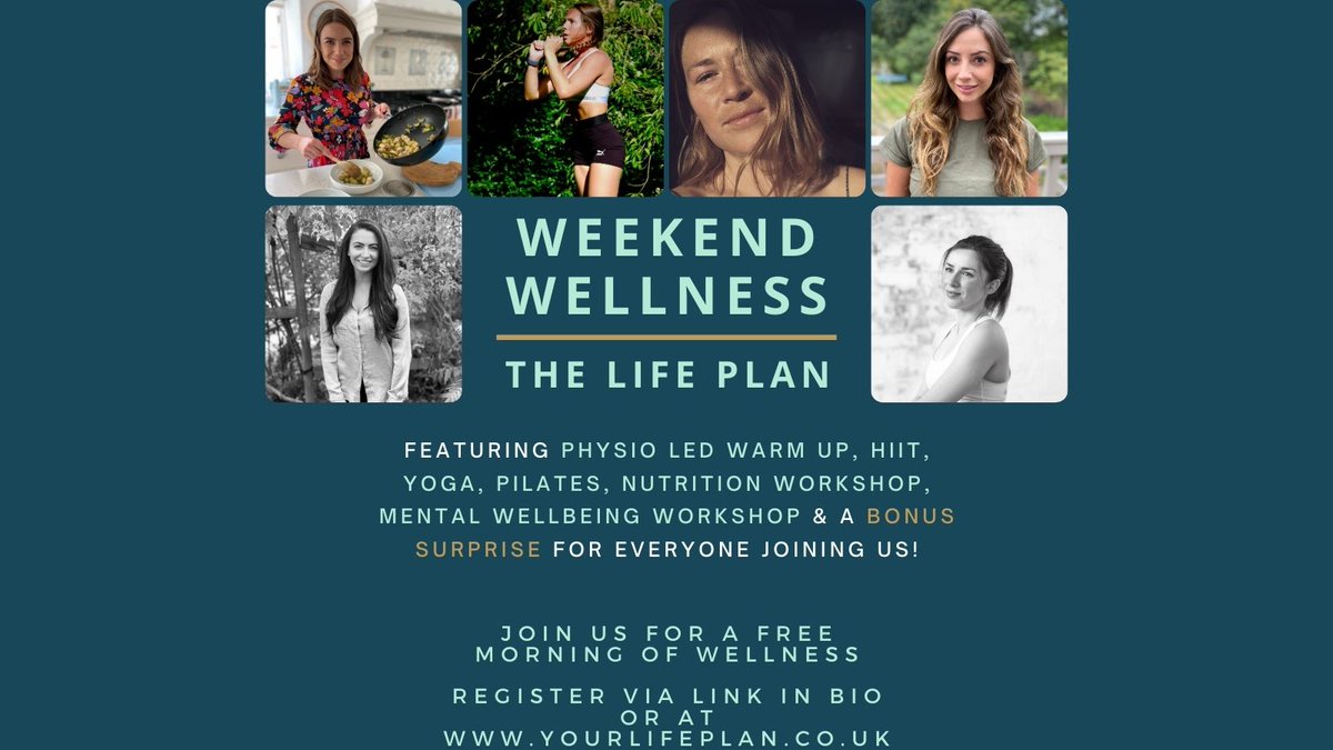 The_Life_Plan's tweet photo. SATURDAY 20th MARCH at 9.30 - a FREE morning of #wellness, a perfect sample of exactly what wE're all about!
https://t.co/EO6EdS0yI1
#freeevent #nutrition #workshop #physio #pilates # #fitness #fitnessuk #yoga #yogateacher #hiit #exercise #dietitian #personaltrainer #thelifeplan https://t.co/7O4Mc85QUF