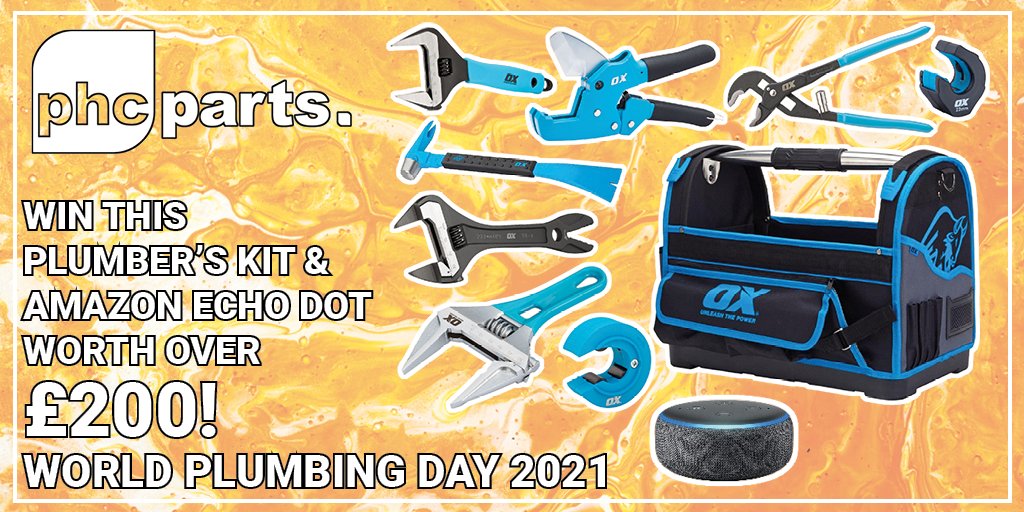 Happy World Plumbing Day! To celebrate the day, we're giving away a bumper prize to a lucky winner - An <a href="/OXtoolsUK/">OX Tools UK</a> Plumber's Kit, and an Amazon Echo Dot! Just follow, retweet, and tag a #plumber to enter! (UK Entrants Only - Ends 12/03/21) <a href="/WPlumbingDay/">World Plumbing Day</a> #WorldPlumbingDay