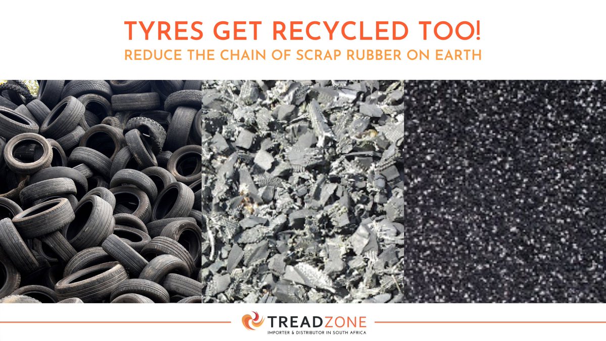 treadzone's tweet photo. Tyres get recycled too! Recycling has been part of many households and businesses. Trying to reduce the chain of scrap rubber on earth, tyres are recycled to be used for roading, turf and even playground mats. #Recycling #Treadzone https://t.co/db5fPmkx8p