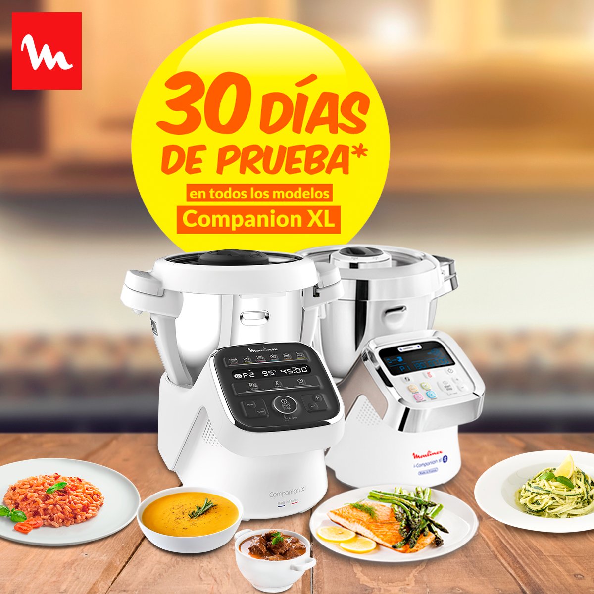 Prueba nuestro robot de cocina #COMPANION durante 30 días sin compromiso. #Moulinex #MoulinexCompanion #Promoción ow.ly/OK8O50DBjRz
