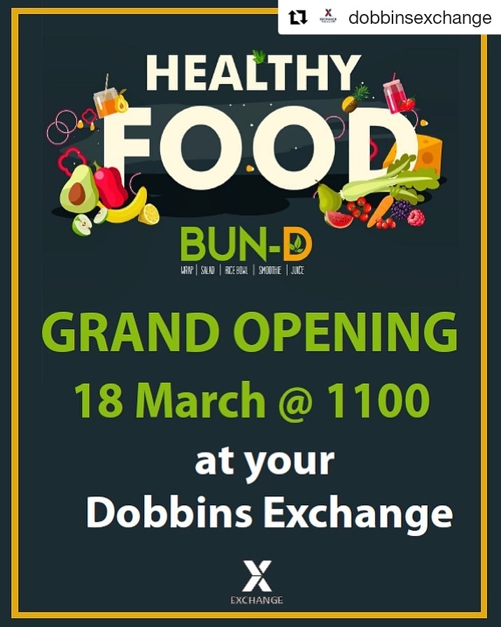 #Repost <a href="/dobbinsexchange/">DobbinsExchange</a> (<a href="/get_repost/">Repost</a>)
・・・
BUN-D Grand Opening on 18 March 2021 @ 1100 at the Dobbins Exchange. We hope to see you there 🎉