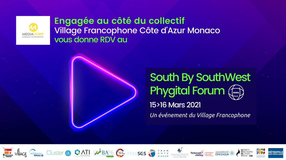 MagStart's tweet photo. Quelles sont les dernières tendances des Industries culturelles et créatives ? Les 15 et 16 mars, rejoignez-nous lors du #SXSW Phygital Forum, en marge du #SXSW2021 ► https://t.co/NP2IAhblKj
MediaCorp membre actif de ce beau collectif #BA06event #GITRCannes #RivieraPress #START https://t.co/kndF5brviJ