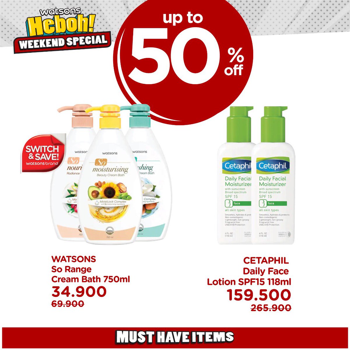 PondokIndahMall's tweet photo. Jangan lupa gunakan member Watsons kamu karena banyak diskon dan promo extra untuk member karena #JadiMemberPastiUntung 🤩
.
#WatsonsID #WatsonsHEBOH #HebohWeekendSpecial #WatsonsRecommendation #LookGoodFeelGreatAgain #DiskonVitamin #Vitamin #PromoMaretinfopromo #promoindonesia https://t.co/sMZU5qyyaH