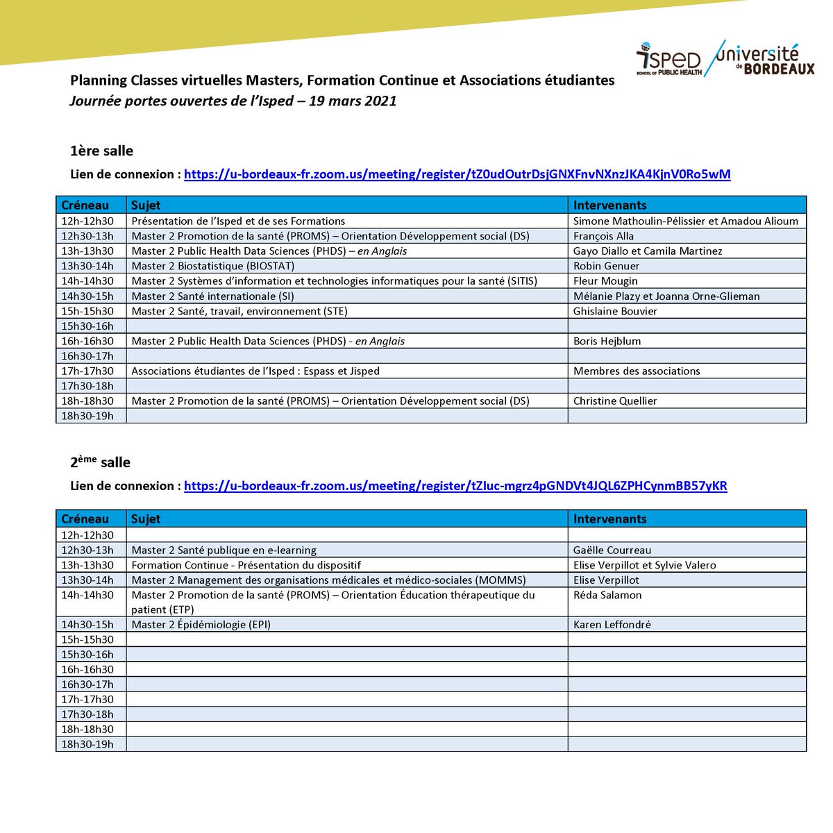 Isped_Bordeaux's tweet photo. [#JPO - Webconférences]
Vous souhaitez découvrir nos #masters et DU/DIU ?
Lors de la JPO du 19 mars, nous organisons des sessions de présentation générale et de questions/réponses pour nos #formations.

Pour + d'infos et vous inscrire : https://t.co/AZBOmYpGVP https://t.co/XrVBPkRbKm
