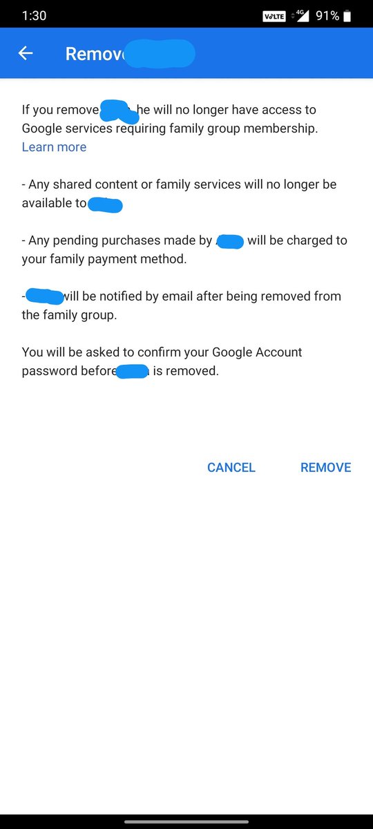 vi_nothing's tweet photo. @Google @YouTube @GoogleIndia

Is "He" default? Cos tried this for my mom and it says "he will no longer have access" https://t.co/Ly1b2hZHWR