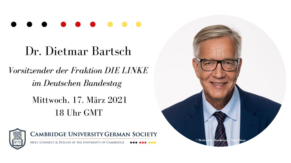 ** Ideals and Realpolitik **

Next Wednesday we will host an interview with <a href="/DietmarBartsch/">Dietmar Bartsch</a> who is currently the leader of <a href="/Linksfraktion/">linksfraktion</a> in the <a href="/Bundestag/">Deutscher Bundestag</a>. 

The event is also open to non-members.

Register here by 16 March 10 pm:
docs.google.com/forms/d/e/1FAI…