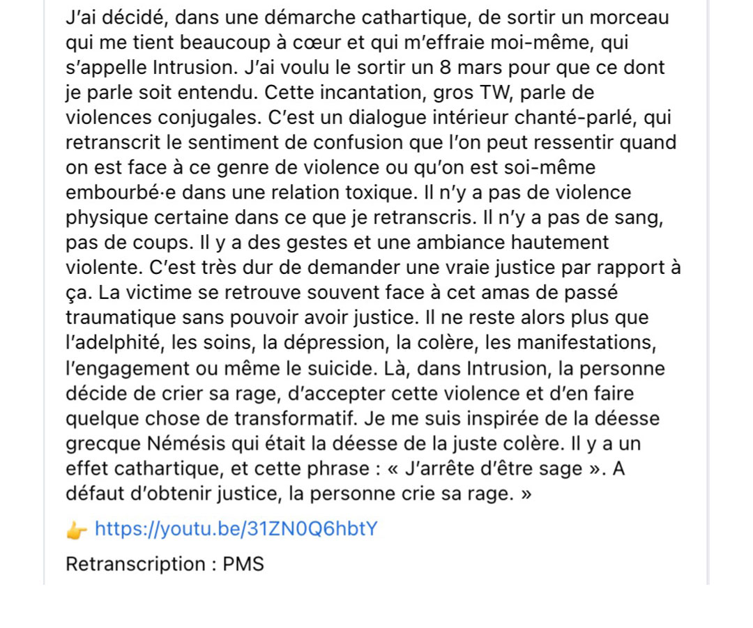 Se sentir soutenu-e par un magazine comme <a href="/lecastormag/">Le  Castor Magazine</a>, ça fait du bien. On vous conseille vivement de suivre Le Castor sur les réseaux. Durant tout le mois de mars et en général, il relaie de l'art, des initiatives qui comptent, qui luttent, qui inspirent...