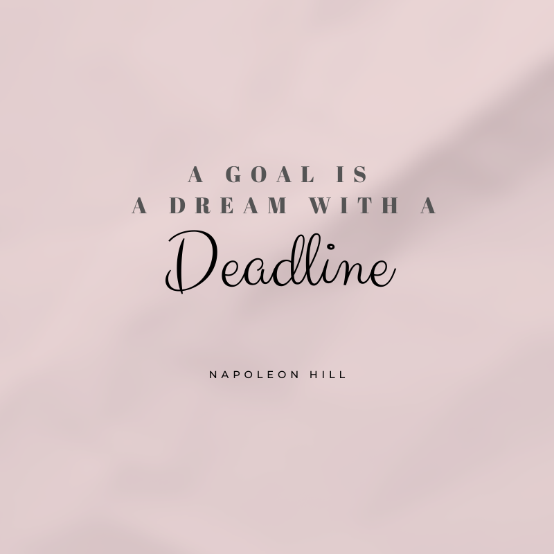 'A GOAL is a DREAM with a DEADLINE' – Napoleon Hill.

SophiaCasey.net

#motivationinspiration #motivationaldaily #motivationalquotes #fiercevulnerability