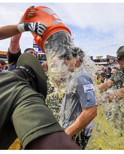 brookebrown0's tweet photo. Here’s to a Gatorade bath type of celebration for our #1 guy today! We love you and are so proud of you! Happy Birthday @NealBrown_WVU https://t.co/UVGL1cYwAS