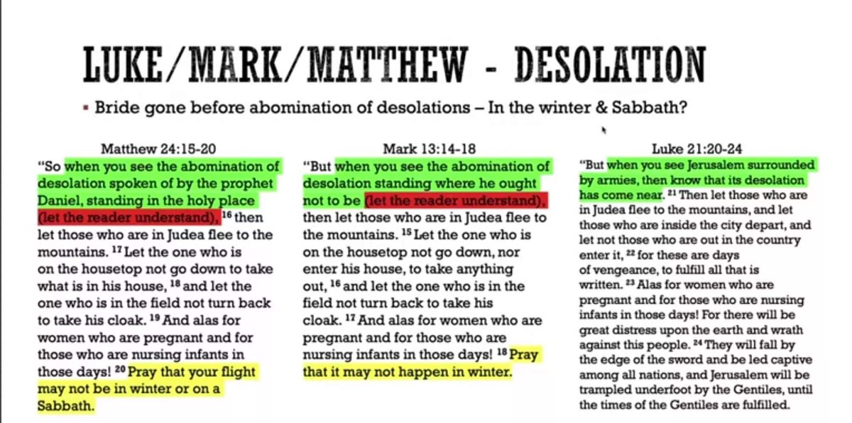 Notice the abomination of desolation isn't mentioned in Luke like it is in Matthew and Mark?