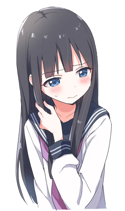 照れると髪をいじっちゃう子 