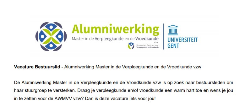 Alumniwerking MVV vzw tweet media