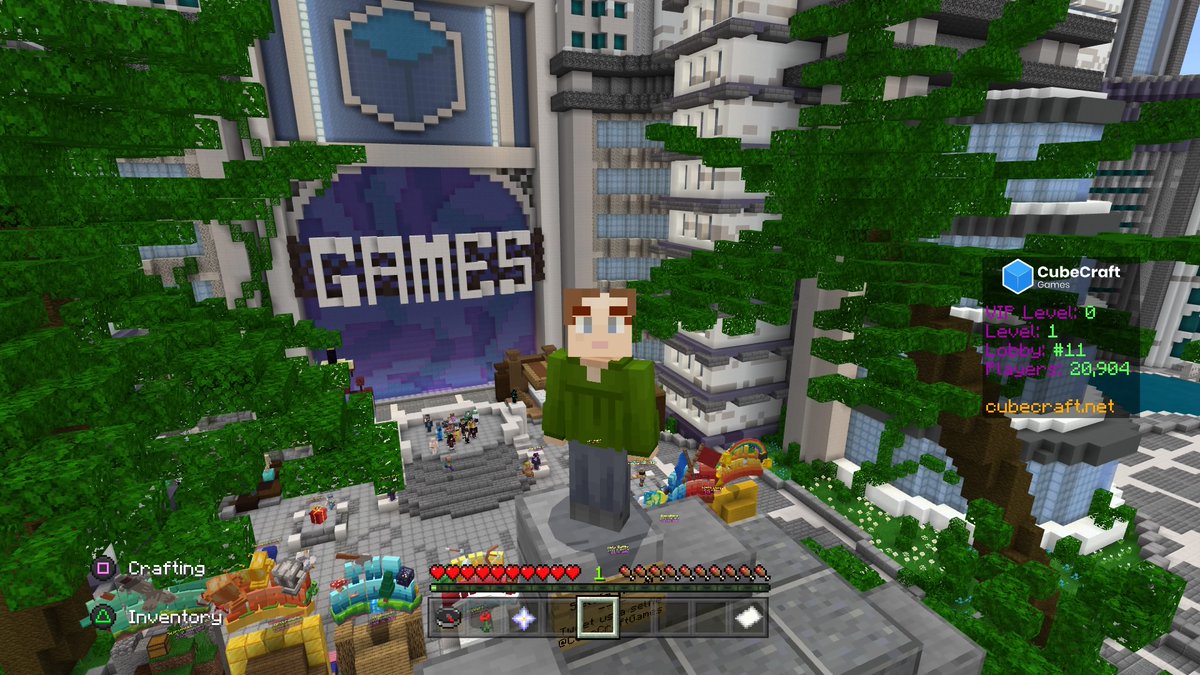 Megan_Byte_'s tweet photo. @CubeCraftGames that wasn't stressful AT ALL O_O lmao #PS4share https://t.co/Wl4T8yiIgZ