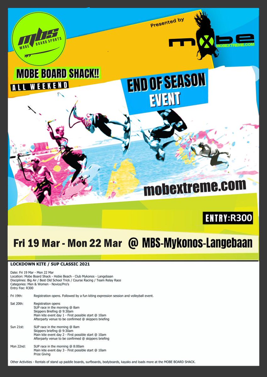 Club Mykonos Lbn On Twitter Save The Season By Joining Us On The Long Weekend 19 22 March The Lockdown Kite Sup Classic 2021 A Fun Weekend Full Of Extreme Water Sports And
