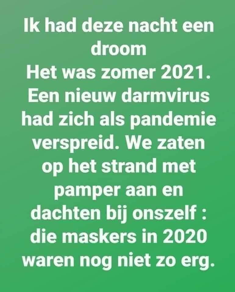 LSchoonoord's tweet photo. Die mondmaskers zijn zo erg nog niet. https://t.co/003gIRhpQ8