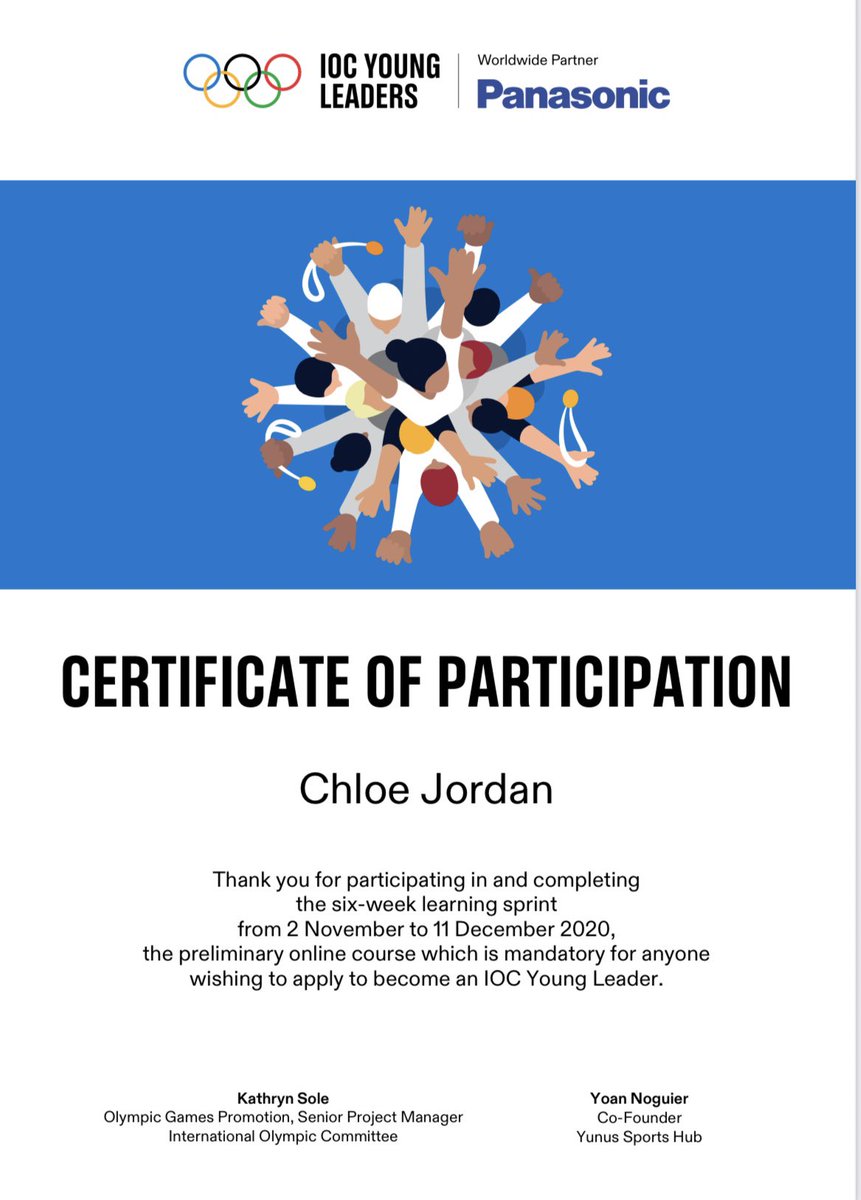 Reflection- Over the last couple of months I have grown so much, the IOC Learning Sprint was very insightful and has taught many valuable tips on how to set up my own social business but also, how to recognise what I bring to the table! 

#YouthVoice #StrongerTogether #YOTY2021