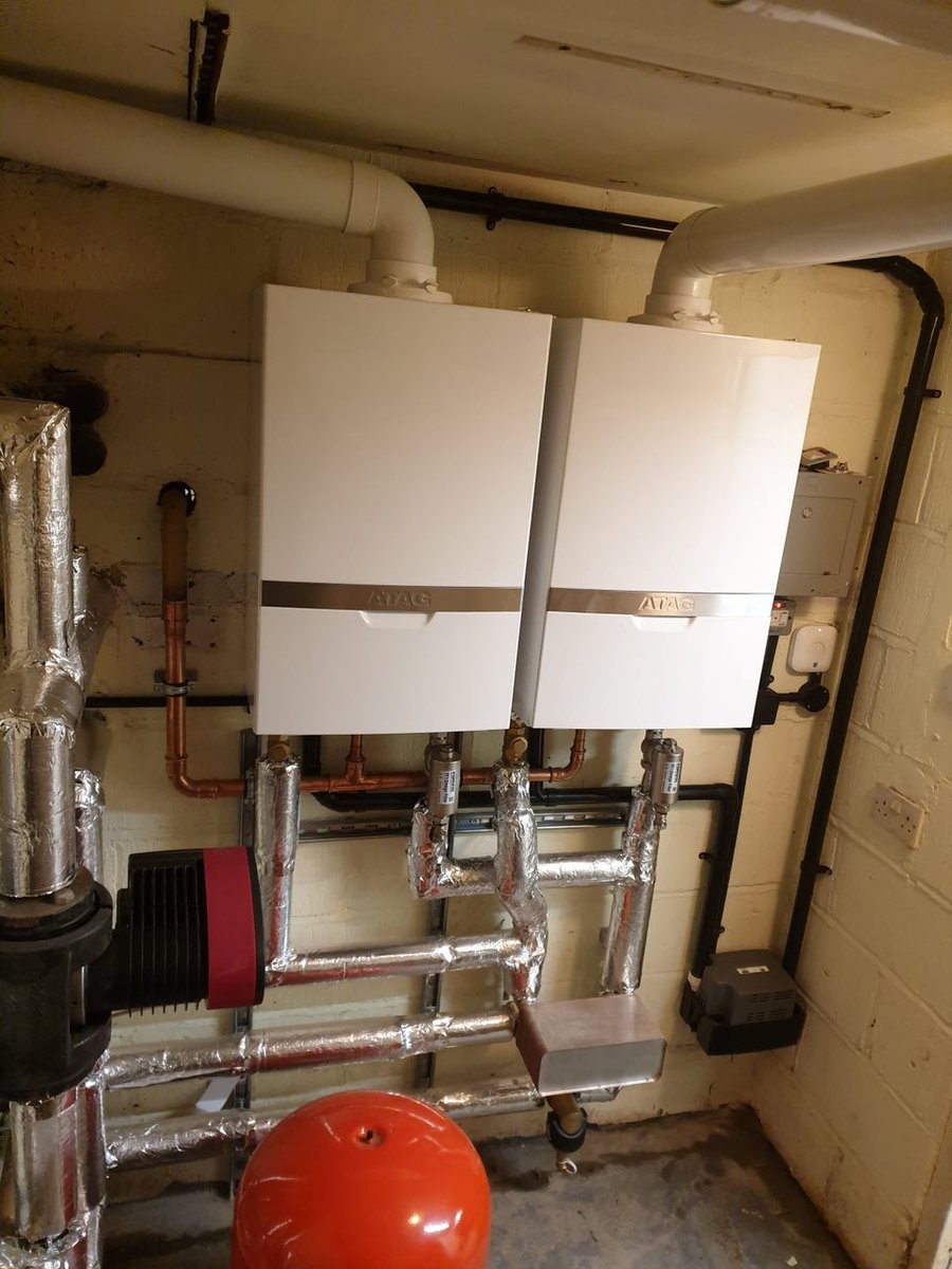 atagheating's tweet photo. A dual boiler install using the i32s and the Fernox filter for 12 years warranty, great work, shared by @Igassboilers #BuiltToLast #ASP https://t.co/niYkAjbpY8