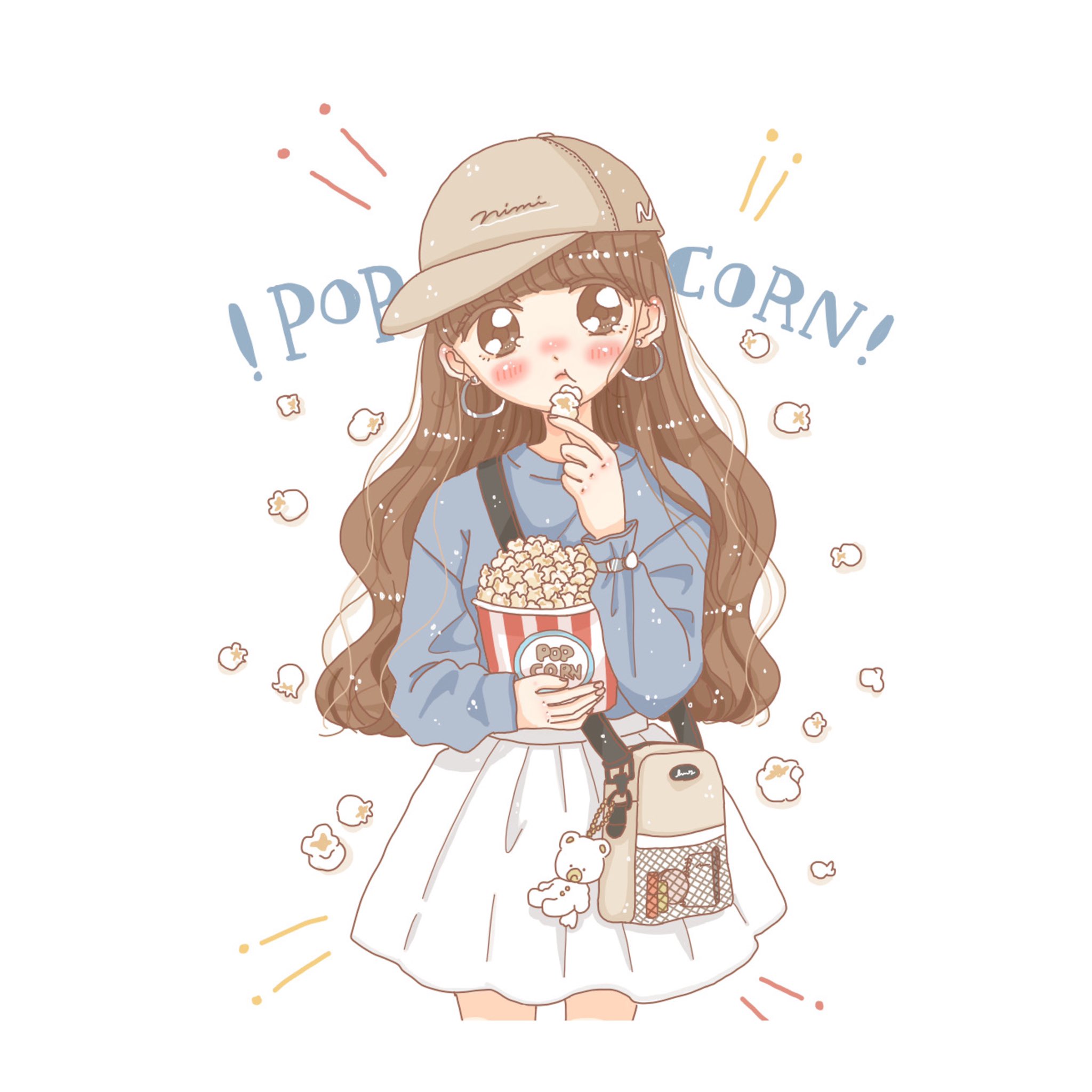にみ ゆるふわイラスト ポップな春コーデ 女の子イラスト T Co Pr8m8mbgza Twitter