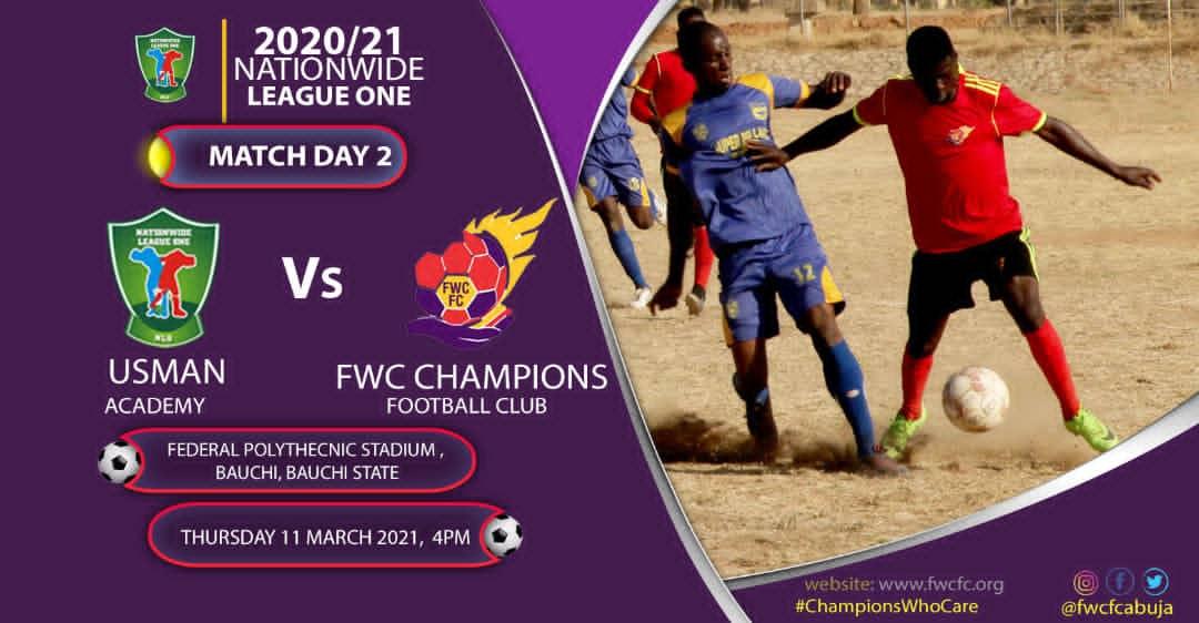 fwcfcabuja's tweet photo. Our next game against Usman Academy comes up by 4pm.

We look forward to your support 🙏🙏🙏

🏟️  Fed Poly Stadium, Bauchi

#NLO21
#BauchiCentre
#ChampionsWhoCare
#USAFWC https://t.co/IFKrzkRkJ9