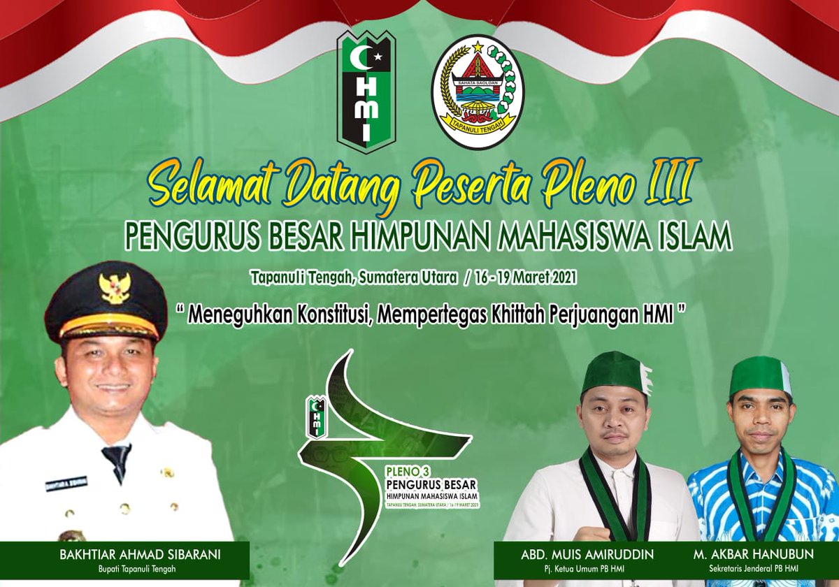 Sukseskan Pleno 3 PB hmi di Tapanuli Tengah, Sumatera Utara 16-19 Maret 2021