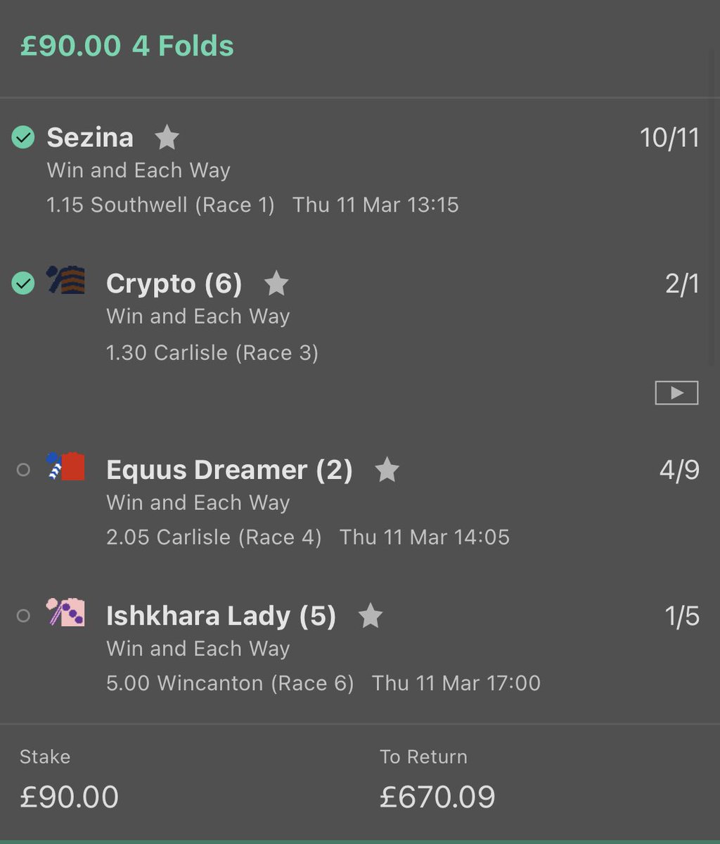 gjc17's tweet photo. @GYTOTracker @GetYourTipsOut @oddschecker @oddsRacing 🤞 https://t.co/GXAq05hTrb
