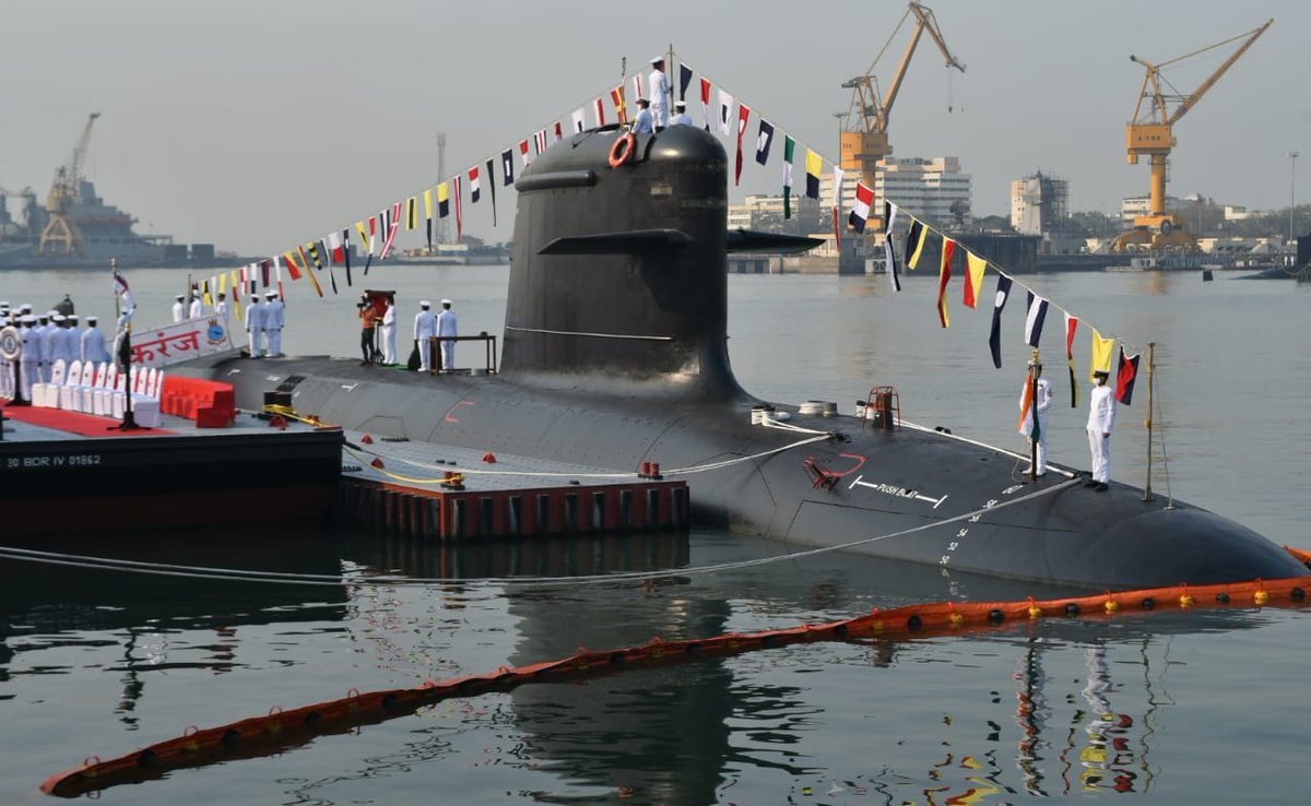 HQ_DG_NCC's tweet photo. #NationalCadetCorps #Gujarat 
Cadets of #6NavalUnit Gandhidham salute the new Silent power #INSKaranj, the third Scorpene class submarine commissioned at Naval Dockyard, Mumbai. Her commissioning brings hope of serving onboard it in the hearts of  thousands of aspiring cadets. https://t.co/JlAwUjOimm